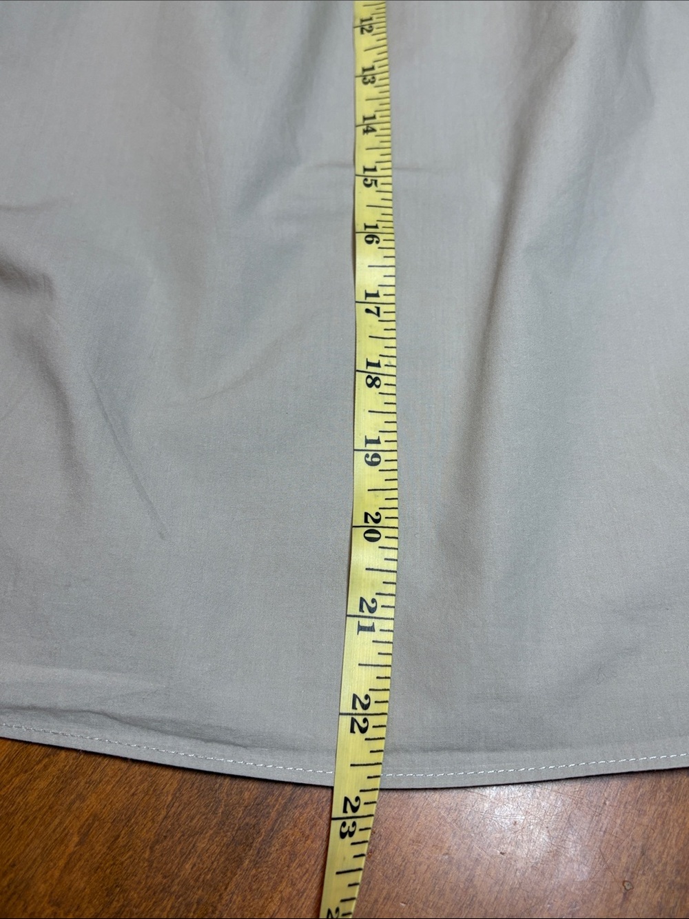 MABLE Ruffle Sleeve Tie-Neck Blouse in Tan Cotton, M - Picture 8 of 8